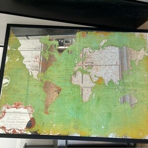 Vintage World Map Wall Art
